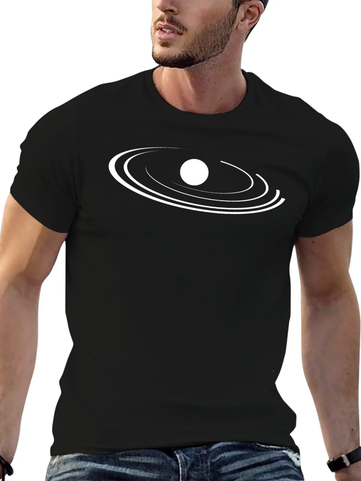 Orbit Graphic Tee - Black Cotton Blend product image 6