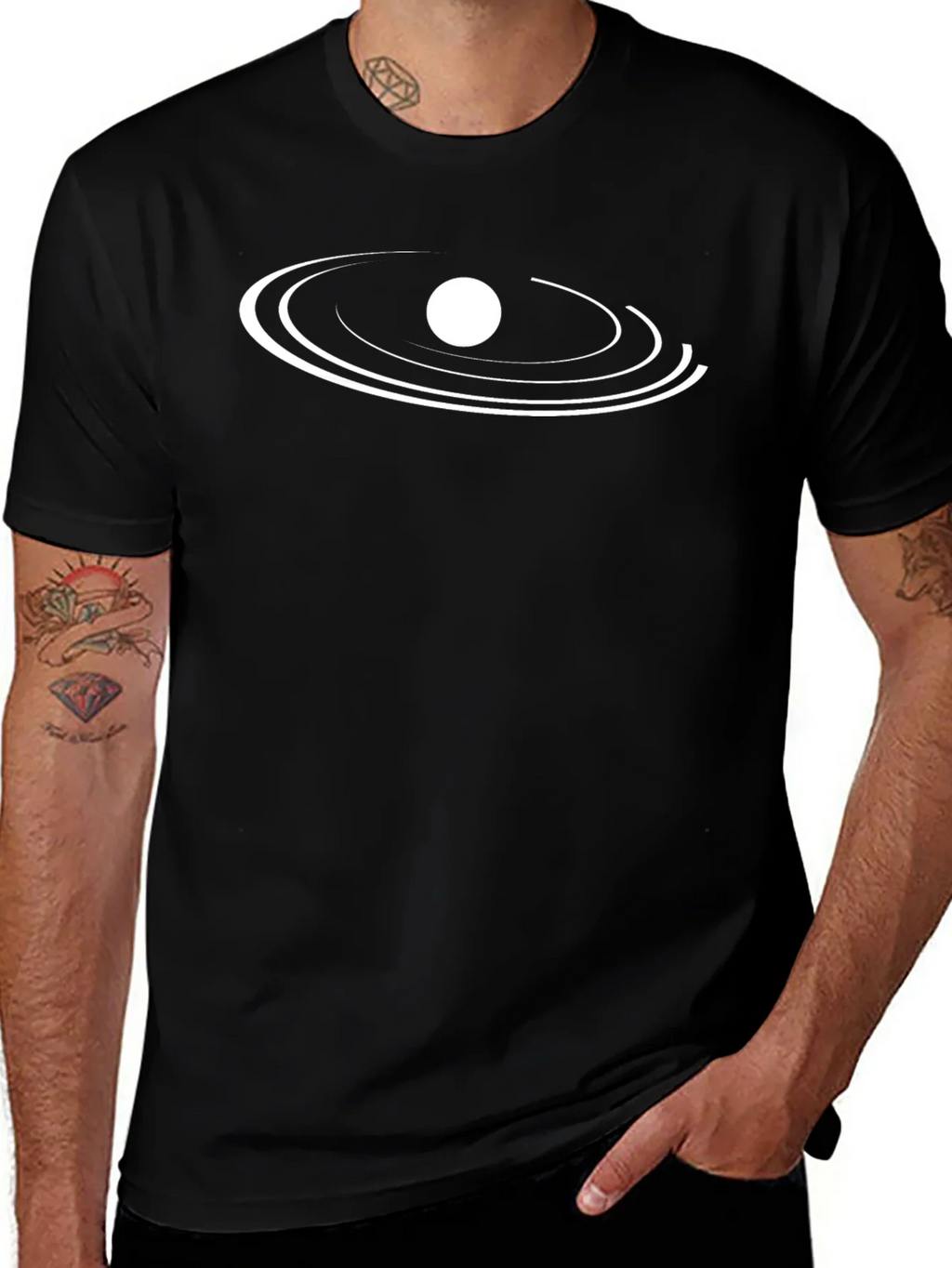 Orbit Graphic Tee - Black Cotton Blend product image 1