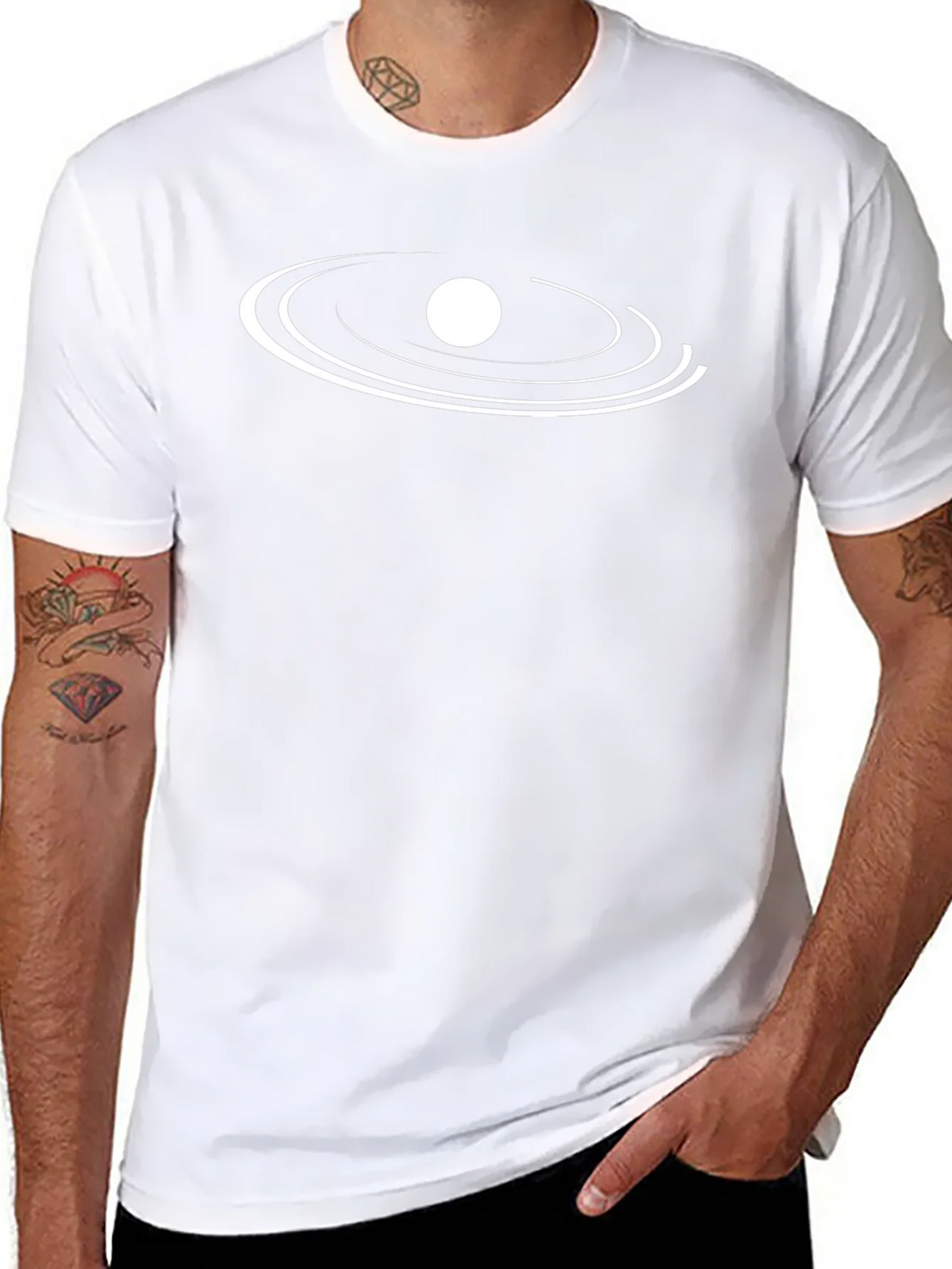 Orbit Graphic Tee - Black Cotton Blend product image 7