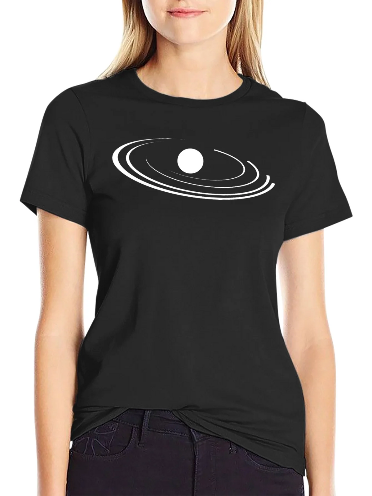 Orbit Graphic Tee - Black Cotton Blend product image 2