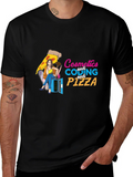 Cosmetics Coding & Pizza Black T-Shirt product image 1