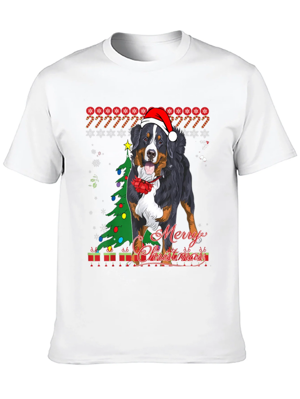 Dog Merry Christmas T-Shirt Holiday Pet Lover Tee