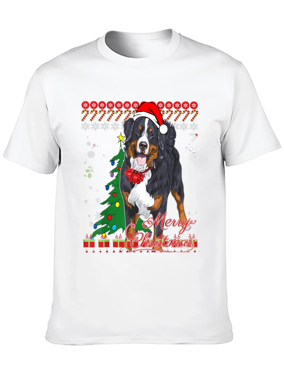 Dog Merry Christmas T-Shirt Holiday Pet Lover Tee
