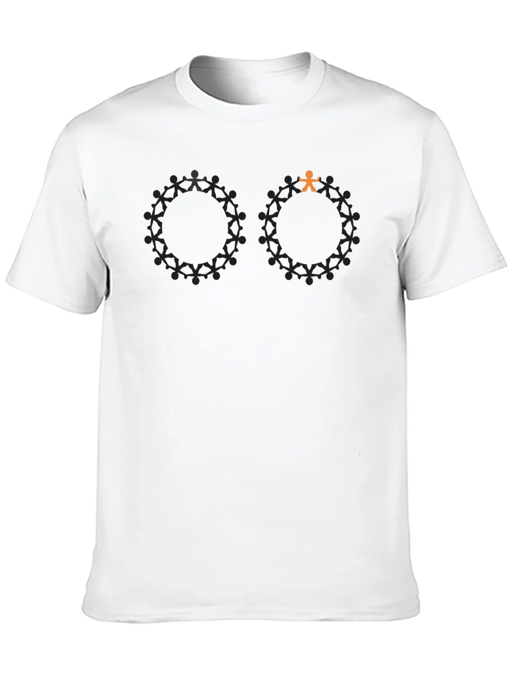 Unique Silhouette People Circle Graphic Tee product image 9