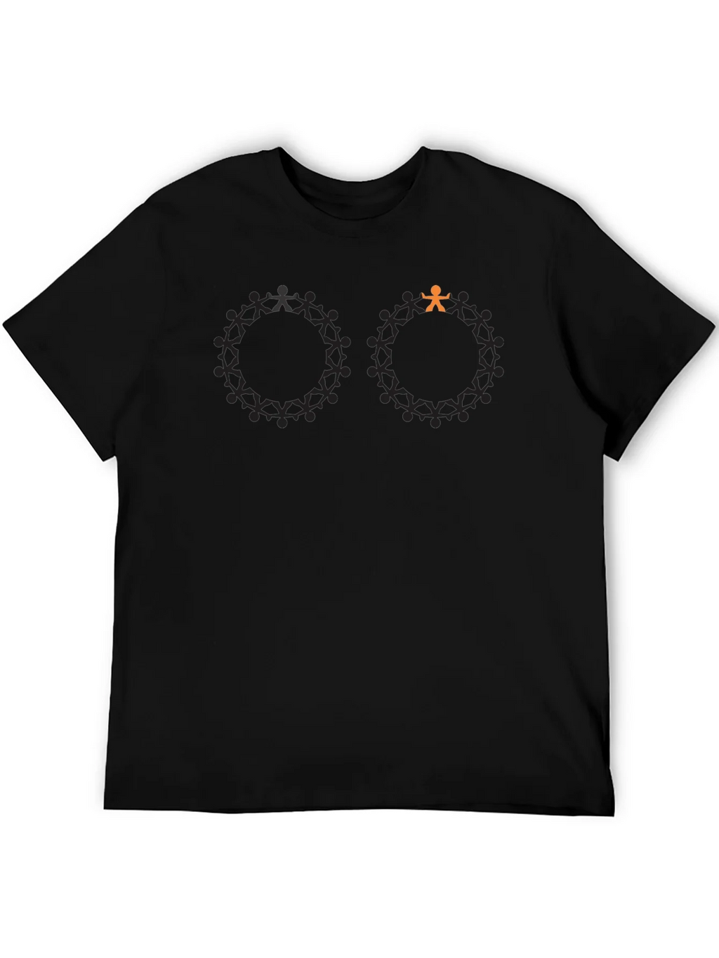 Unique Silhouette People Circle Graphic Tee product image 5
