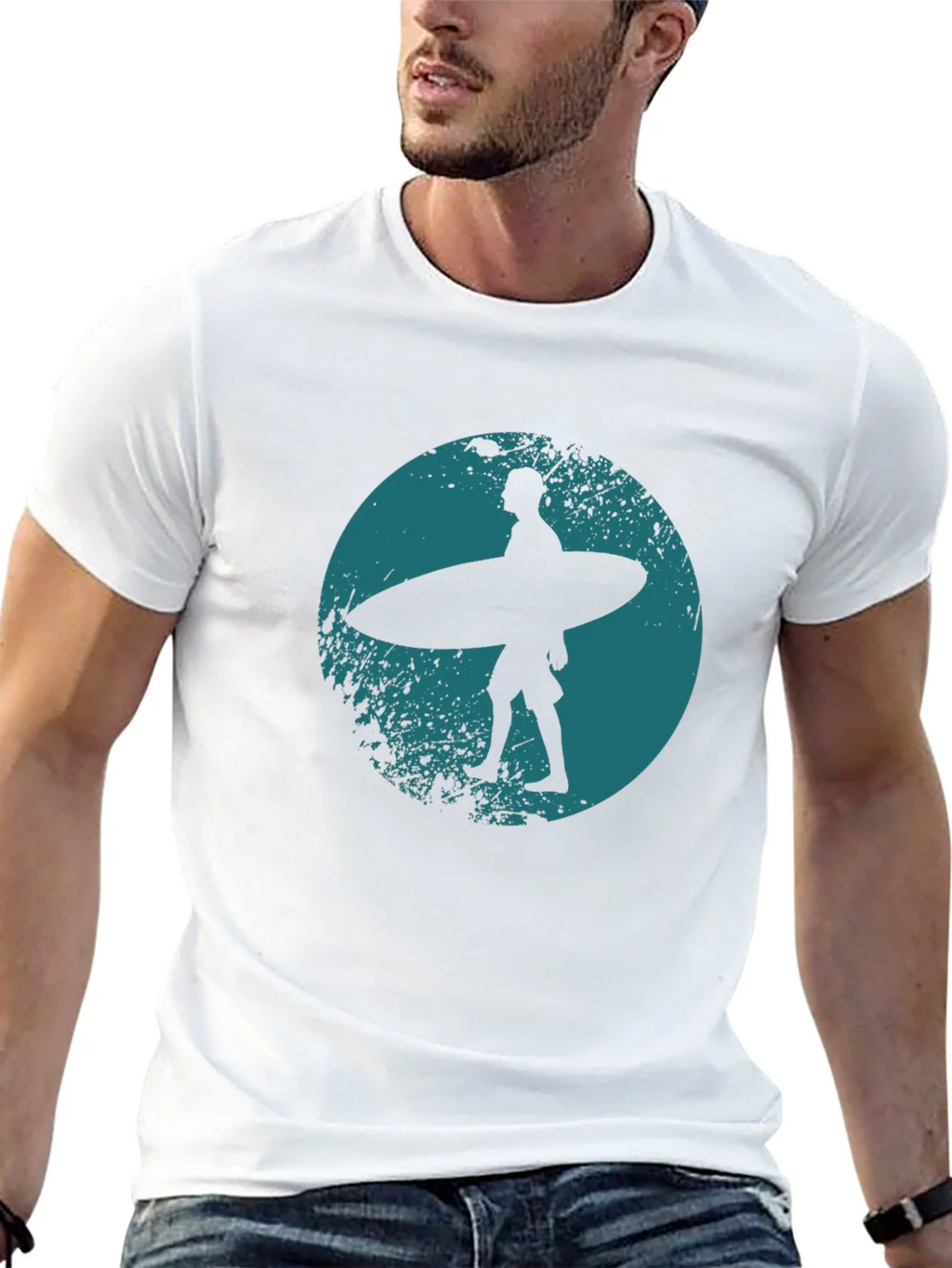 Surfer Silhouette Graphic Tee product image 8