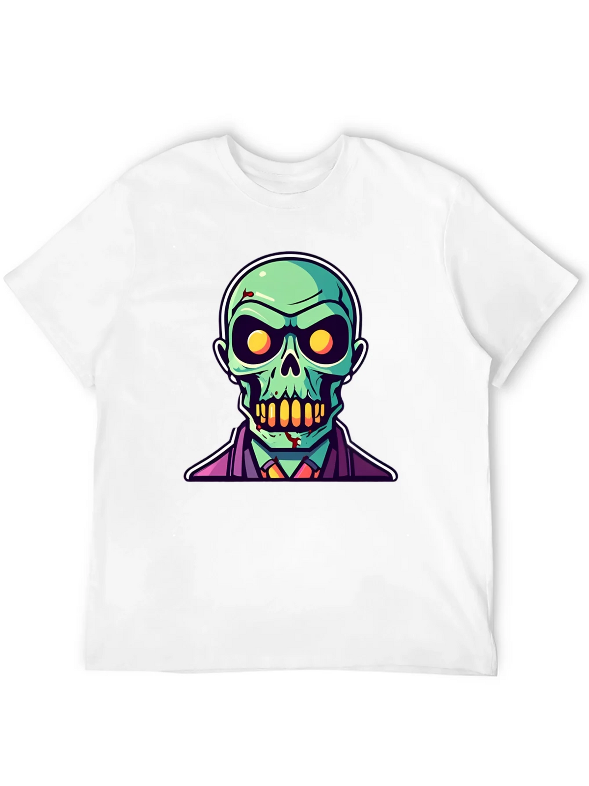 Zombie Cartoon Graphic Tee - Black Halloween Shirt product image 11