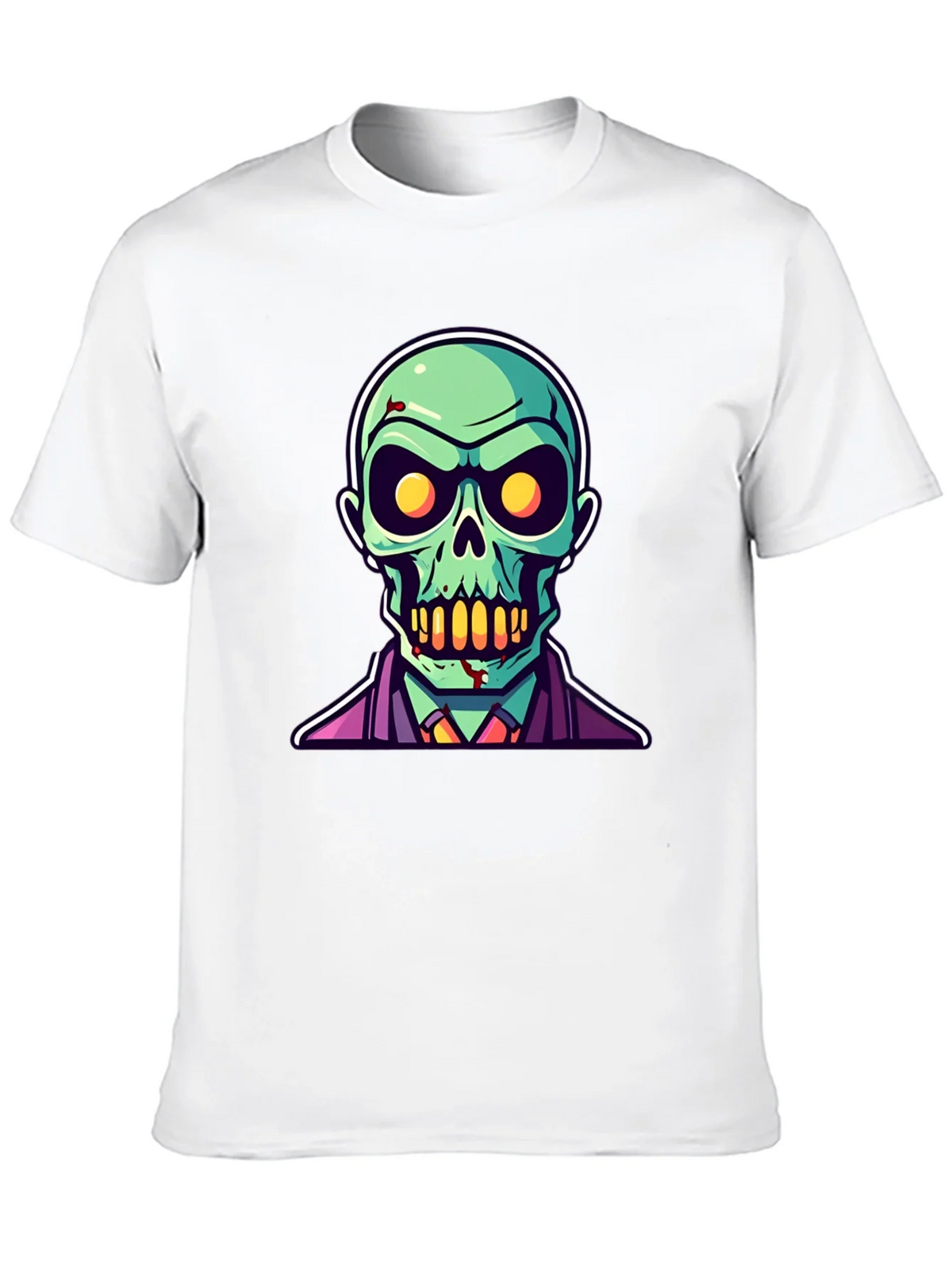 Zombie Cartoon Graphic Tee - Black Halloween Shirt product image 9