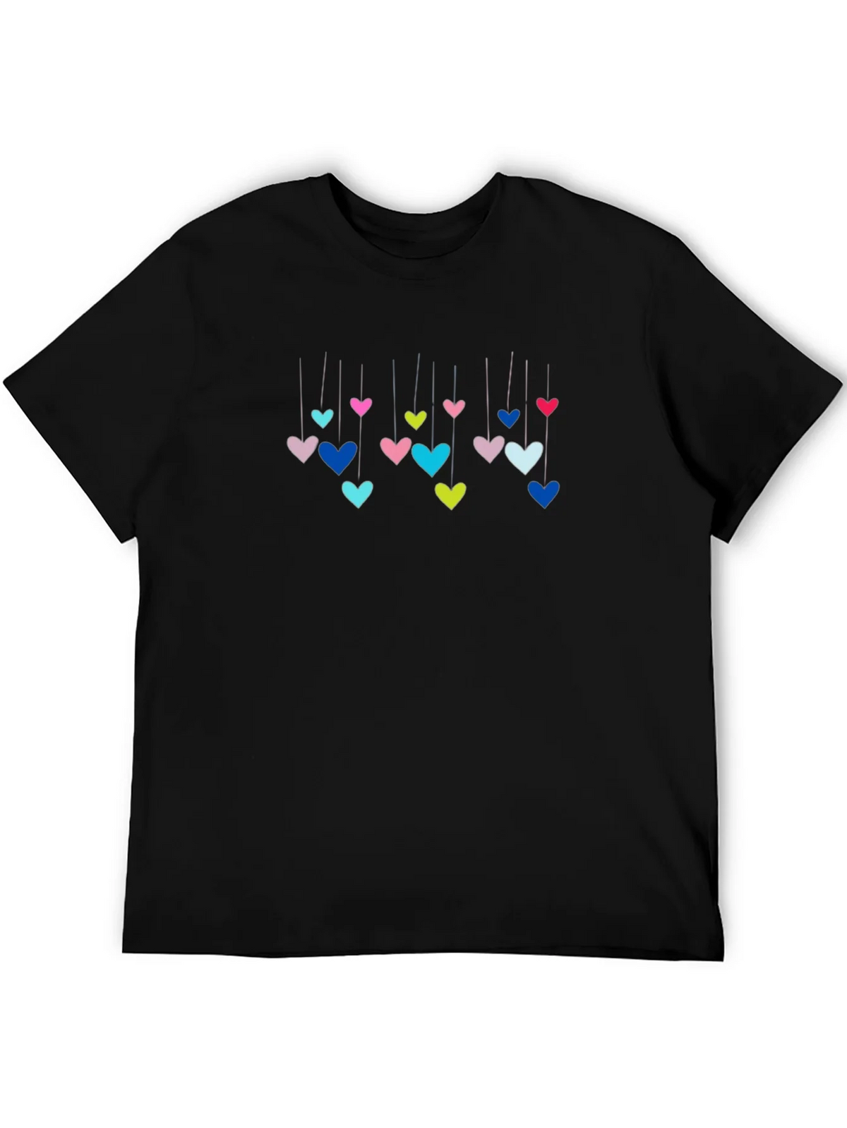 Hanging Hearts Graphic T-Shirt - Black product image 5