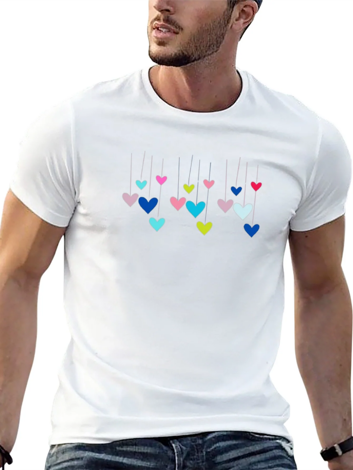 Hanging Hearts Graphic T-Shirt - Black product image 12