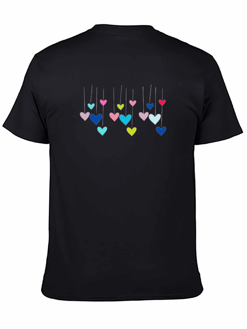 Hanging Hearts Graphic T-Shirt - Black product image 4