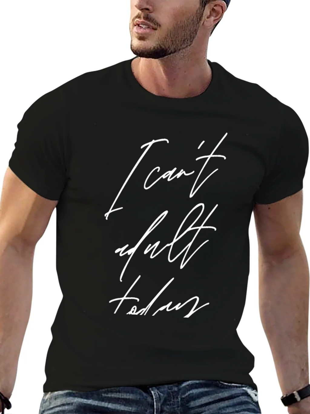 Funny I Cant Adult Today Black Graphic Tee product image 6