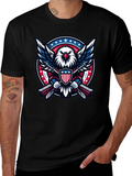 Patriotic Eagle Shield Graphic Tee - USA Pride product image 1