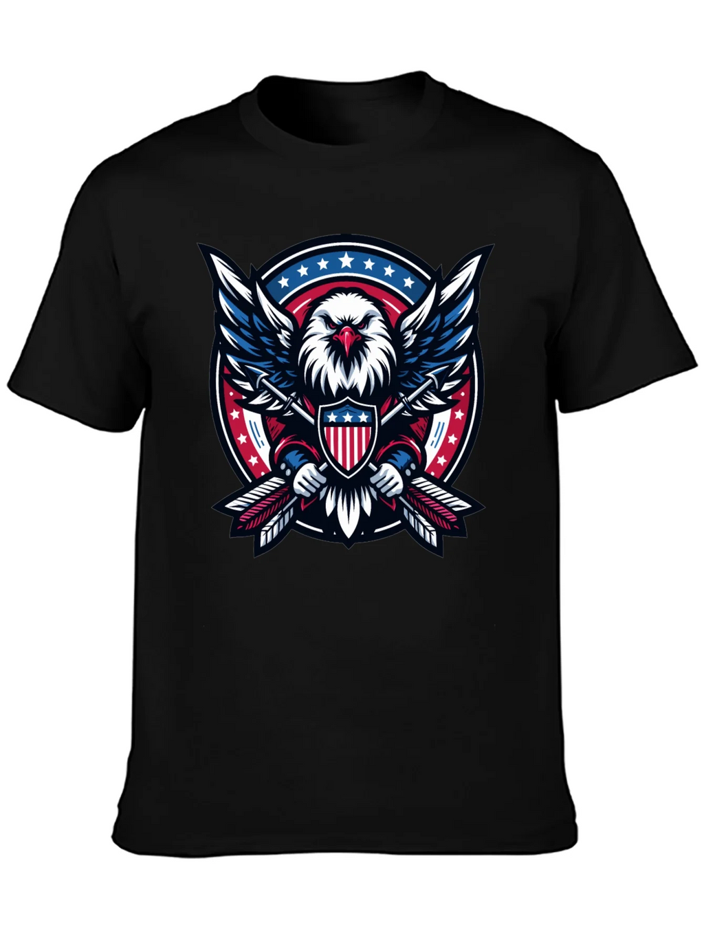 Patriotic Eagle Shield Graphic Tee - USA Pride product image 3