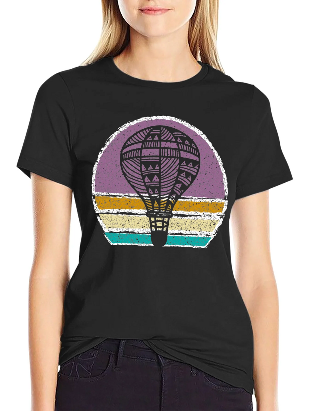 Retro Hot Air Balloon Graphic Tee product image 2