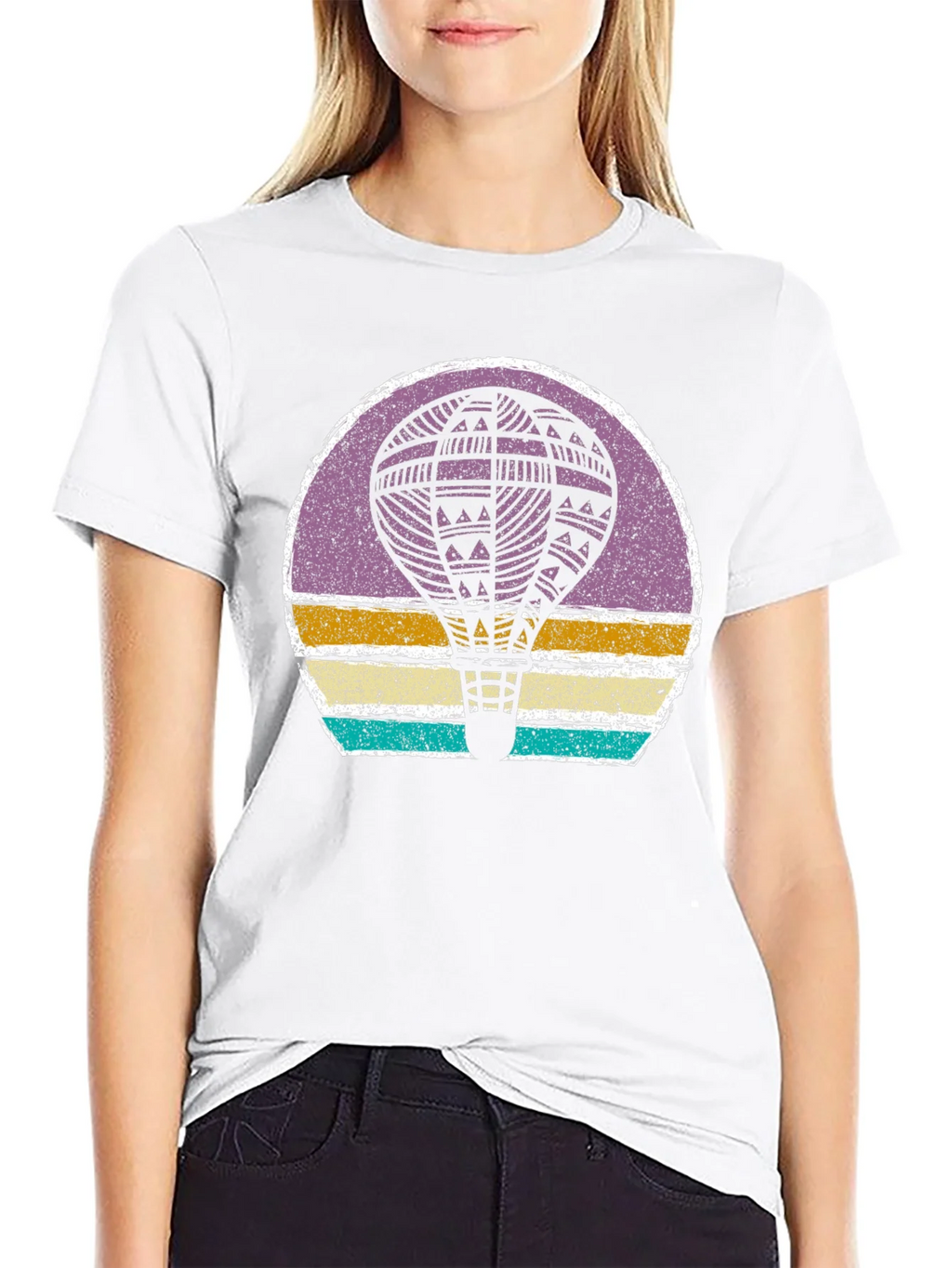 Retro Hot Air Balloon Graphic Tee product image 8