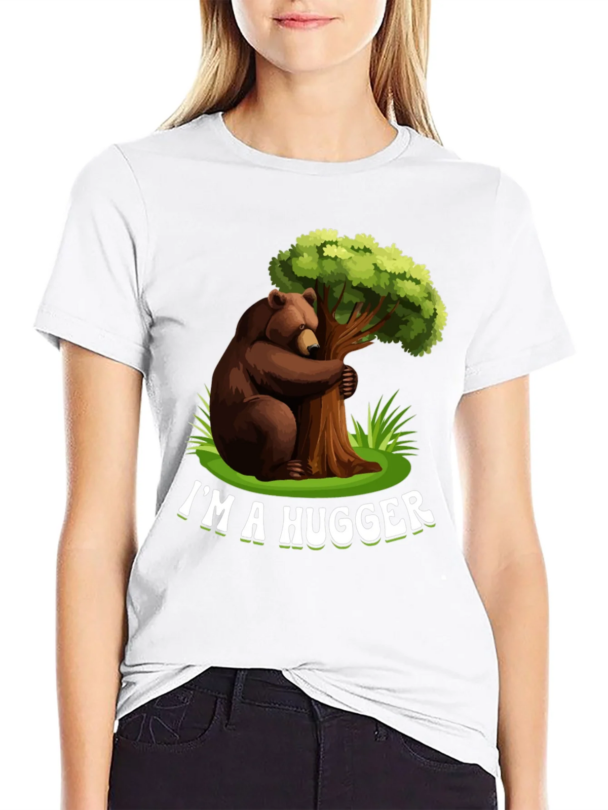 Im A Hugger T-Shirt - Bear Hugging Tree Graphic Tee product image 8