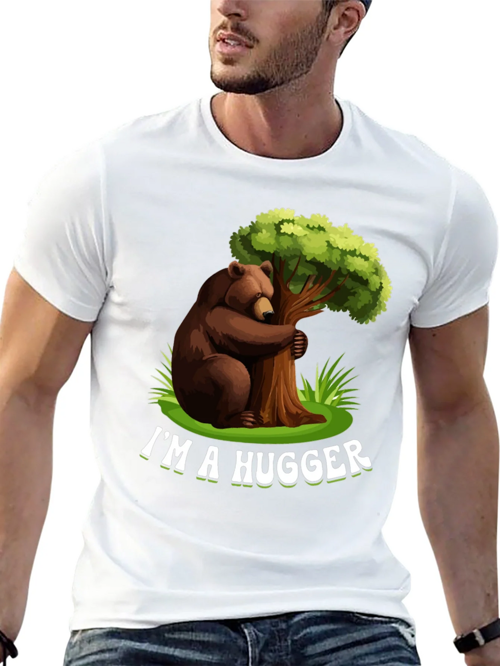 Im A Hugger T-Shirt - Bear Hugging Tree Graphic Tee product image 12