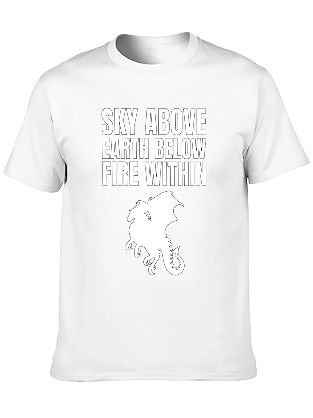 Sky Above Dragon Graphic Tee - Black Cotton T-Shirt product image 9