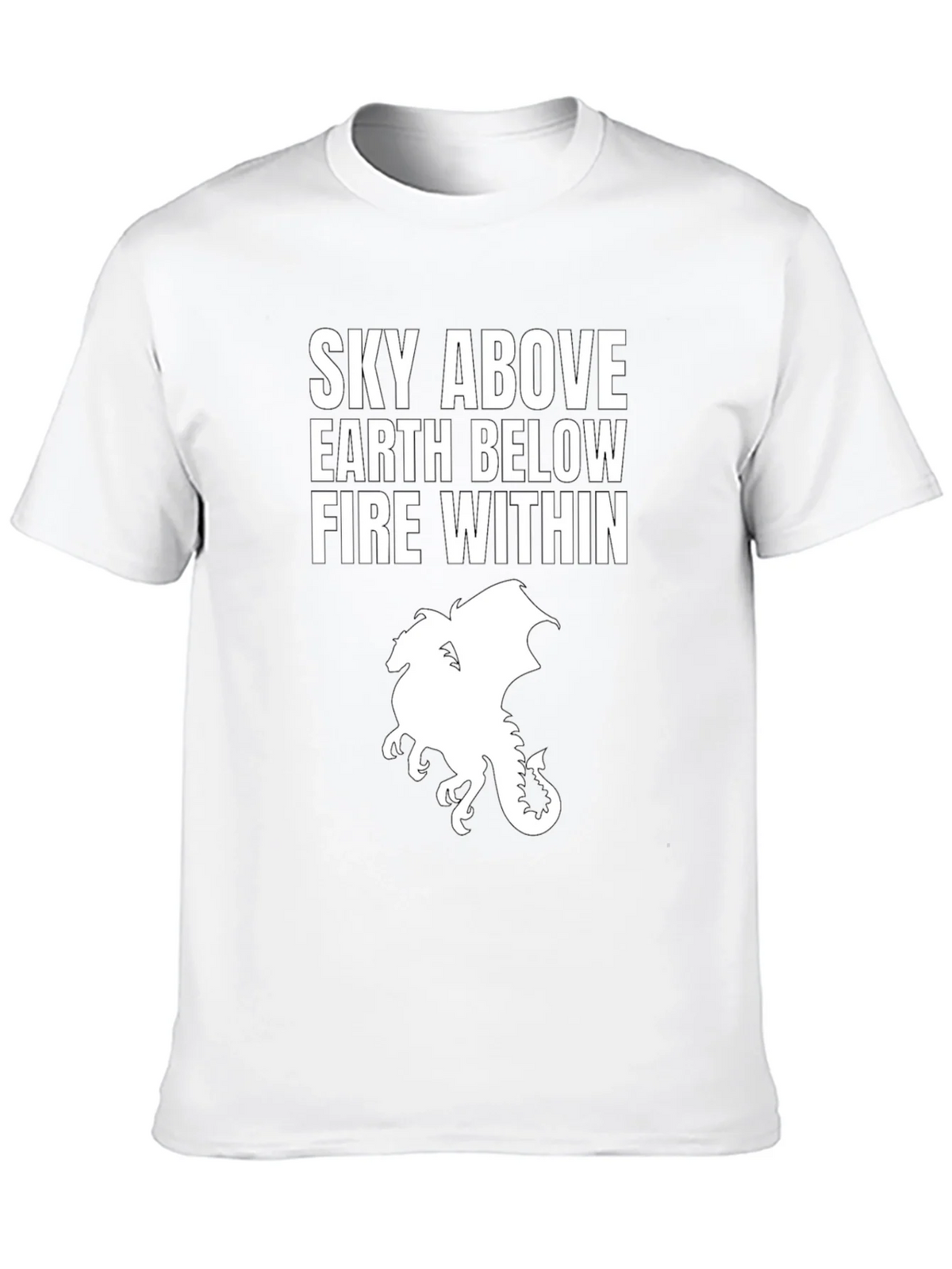 Sky Above Dragon Graphic Tee - Black Cotton T-Shirt product image 9