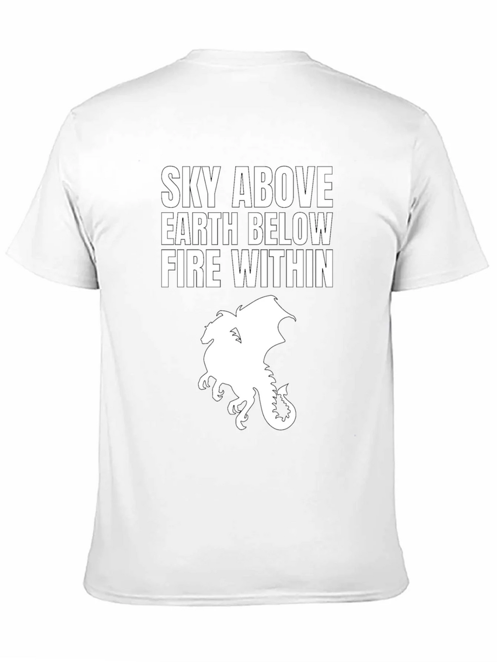 Sky Above Dragon Graphic Tee - Black Cotton T-Shirt product image 10