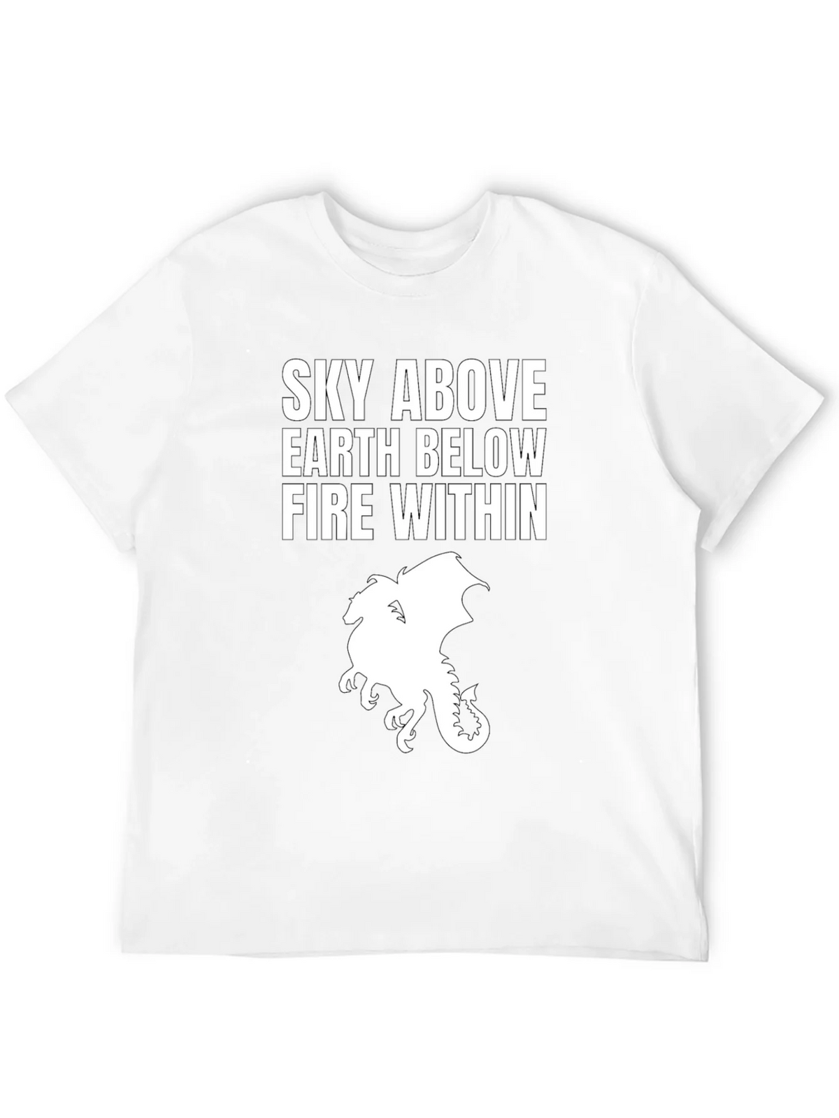Sky Above Dragon Graphic Tee - Black Cotton T-Shirt product image 11