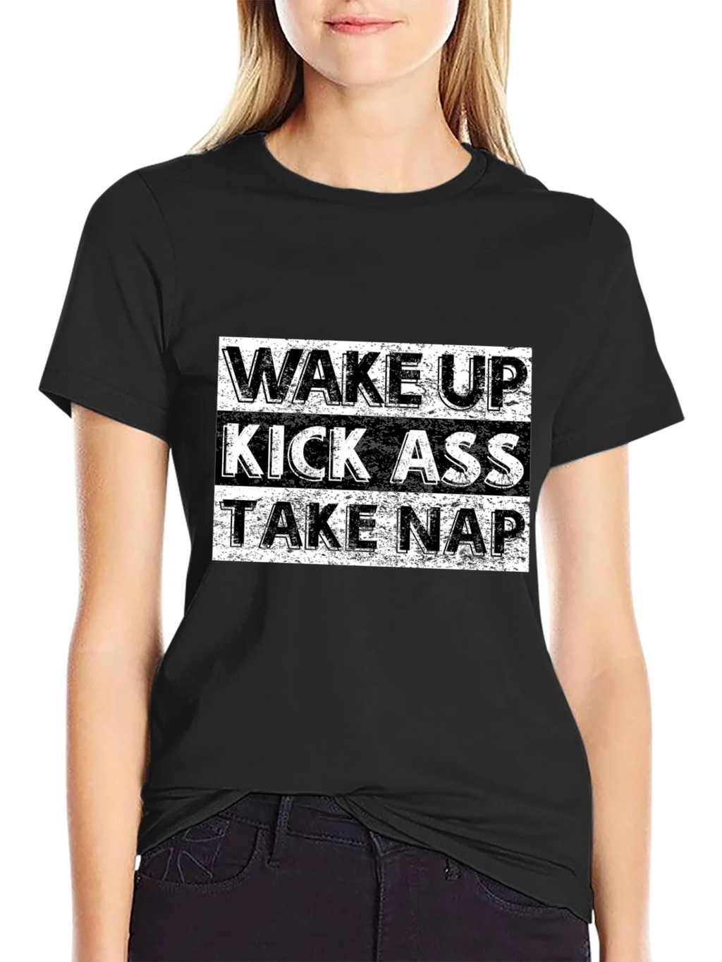 Wake Up Kick Ass Take Nap Graphic Tee product image 2
