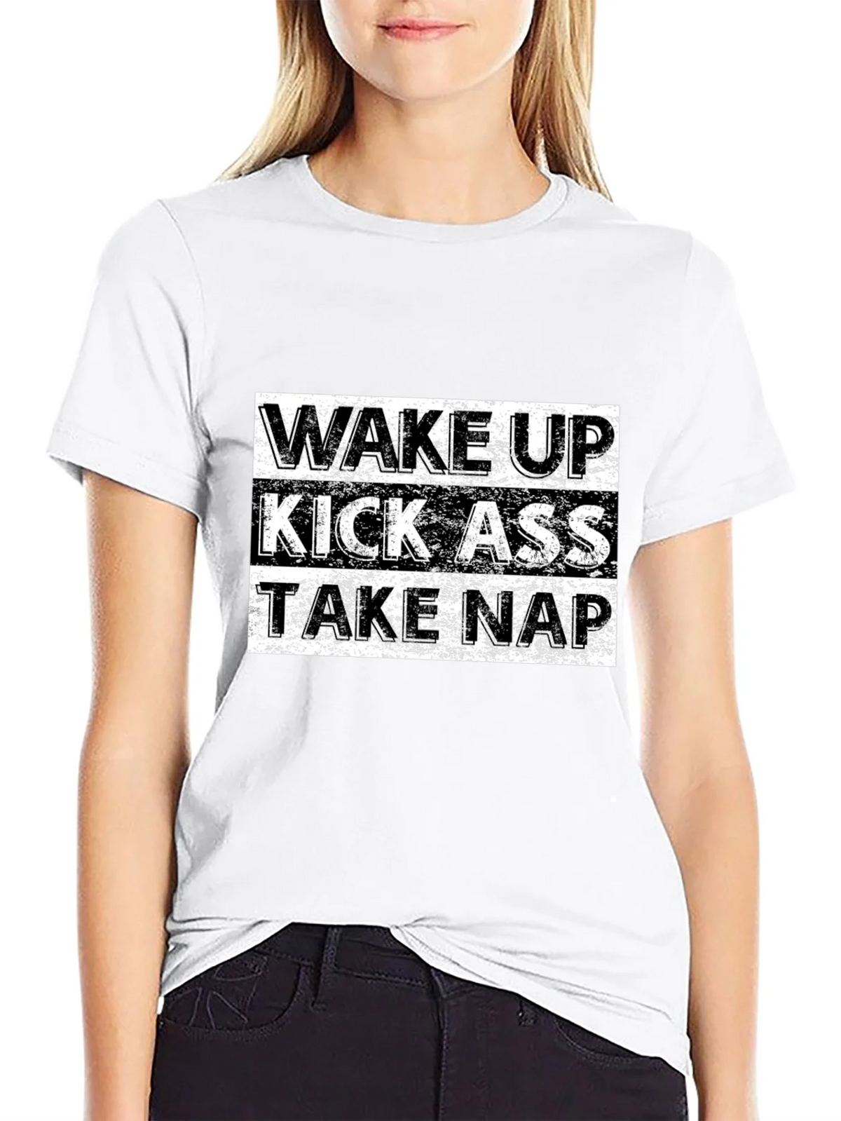 Wake Up Kick Ass Take Nap Graphic Tee product image 8
