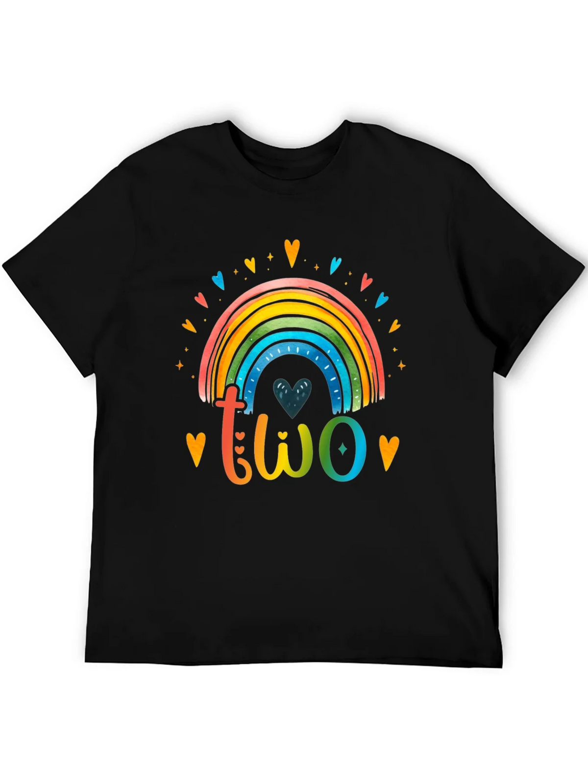 Colorful Two Rainbow Birthday Shirt product image 5