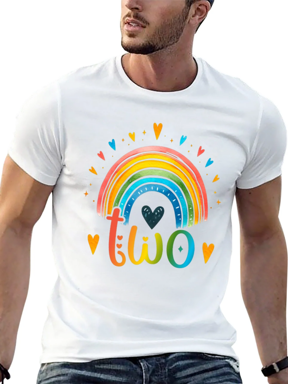 Colorful Two Rainbow Birthday Shirt product image 12