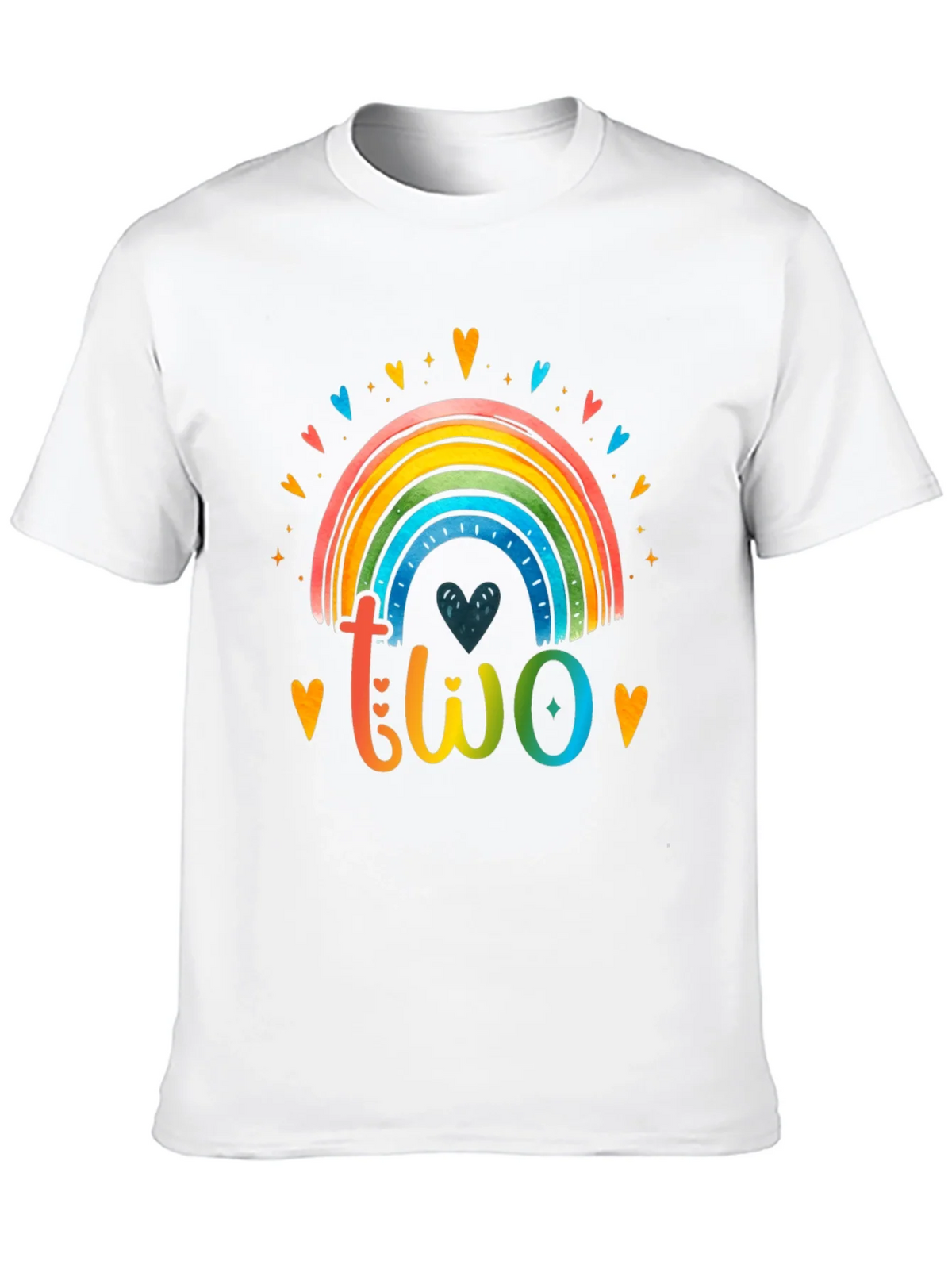 Colorful Two Rainbow Birthday Shirt product image 9