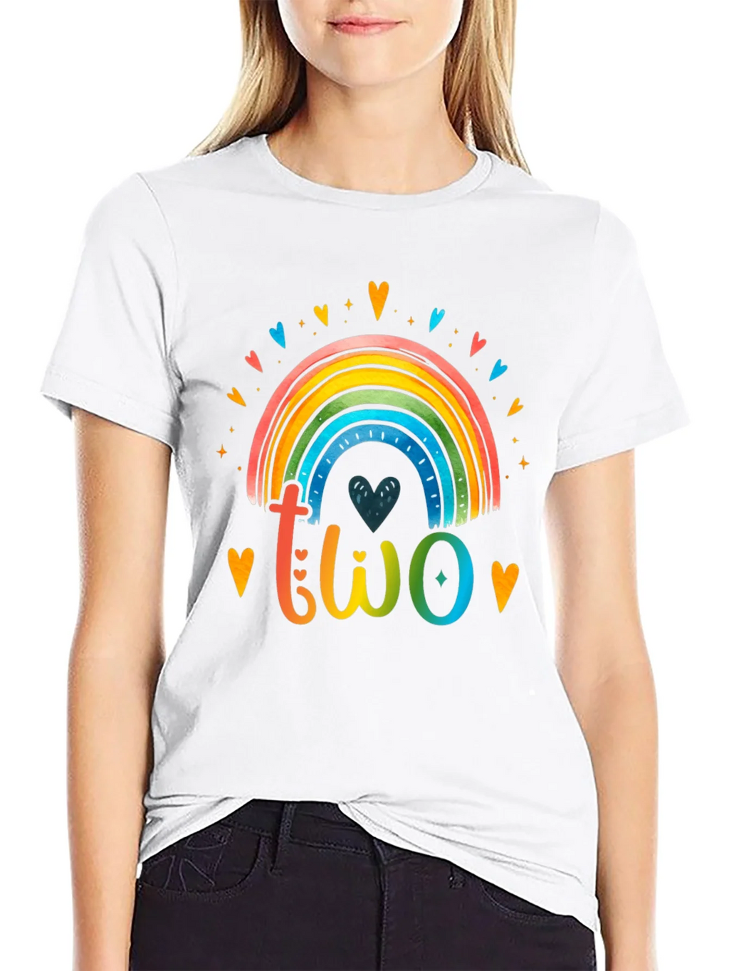 Colorful Two Rainbow Birthday Shirt product image 8