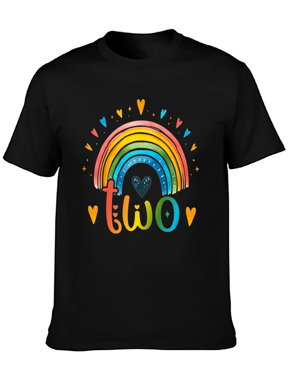 Colorful Two Rainbow Birthday Shirt product image 3