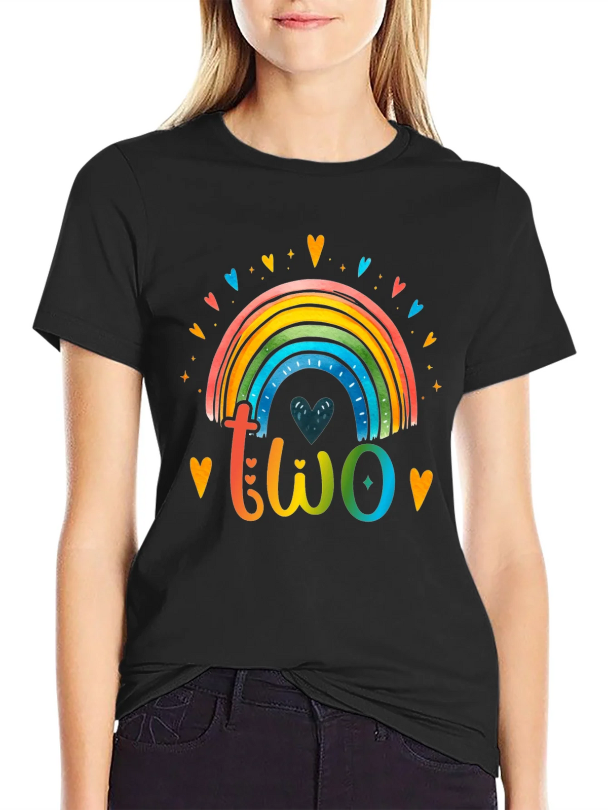 Colorful Two Rainbow Birthday Shirt product image 2