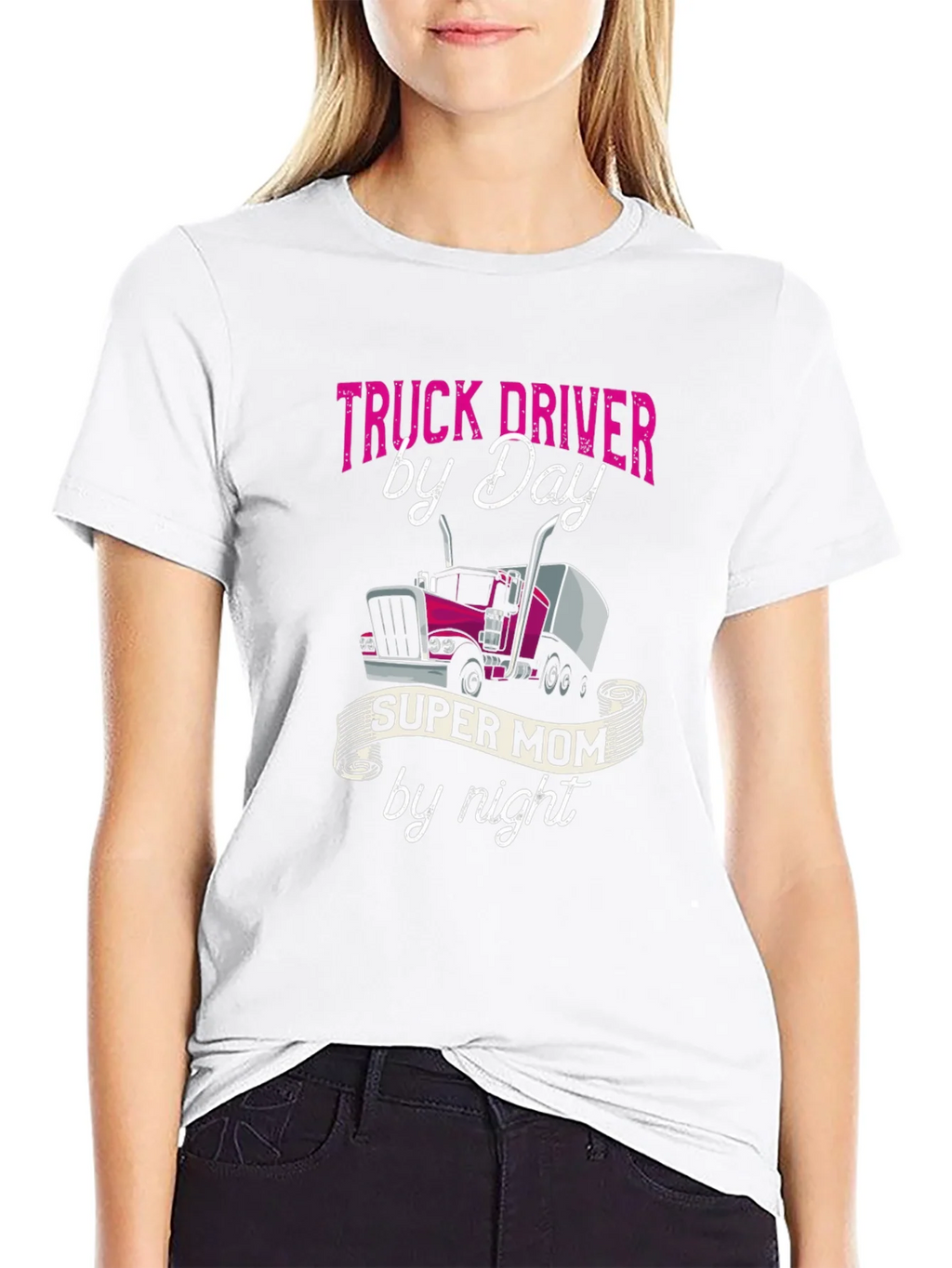 Truck Driver Super Mom T-Shirt product image 8
