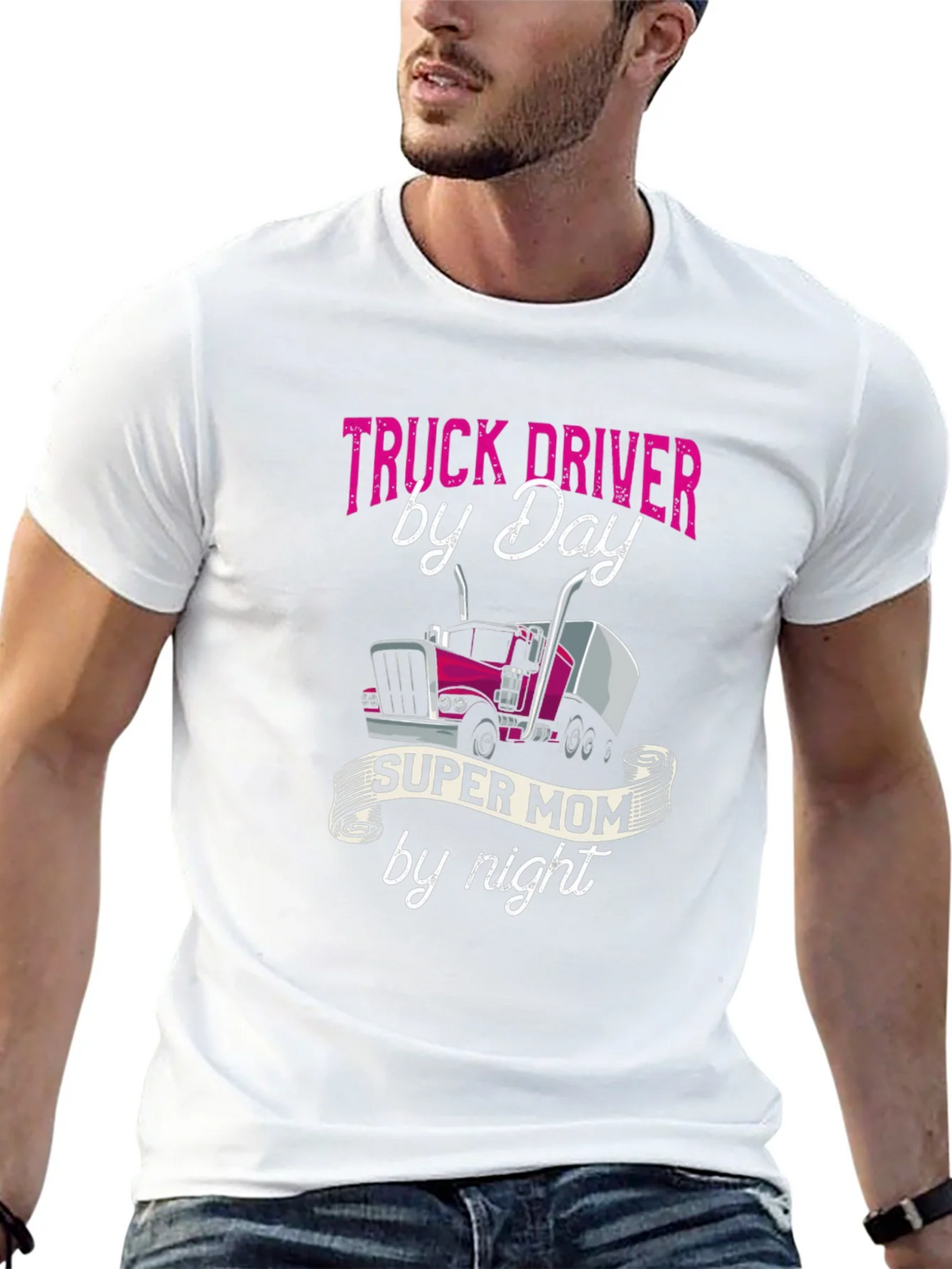 Truck Driver Super Mom T-Shirt product image 12