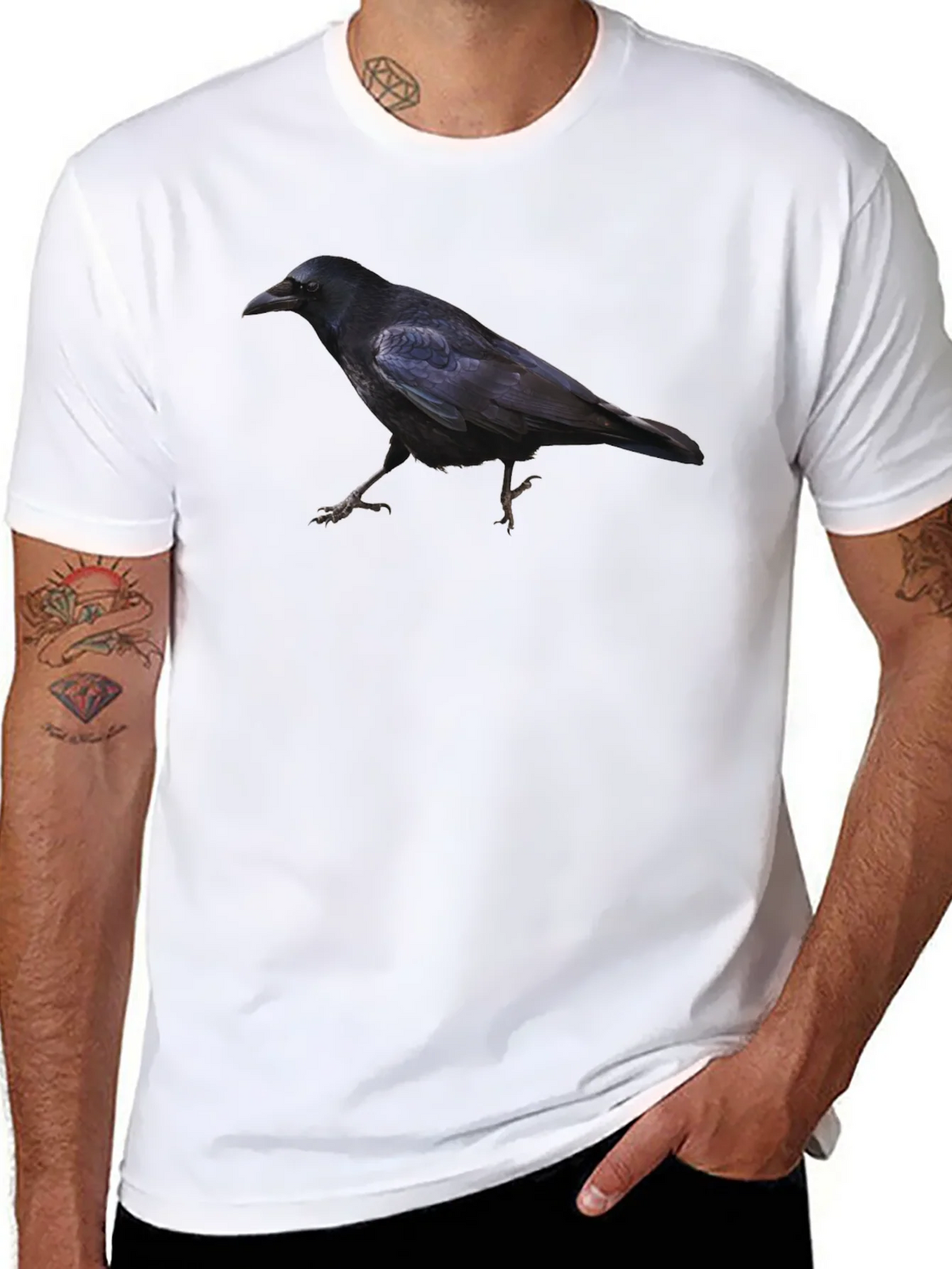 Raven Print Black T-Shirt product image 6