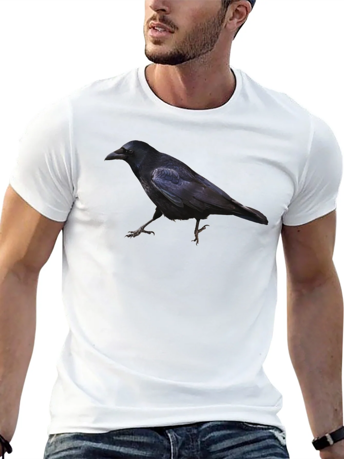 Raven Print Black T-Shirt product image 10