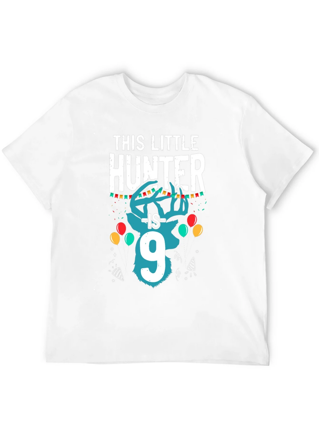 Little Hunter 9th Birthday Black T-Shirt product image 11