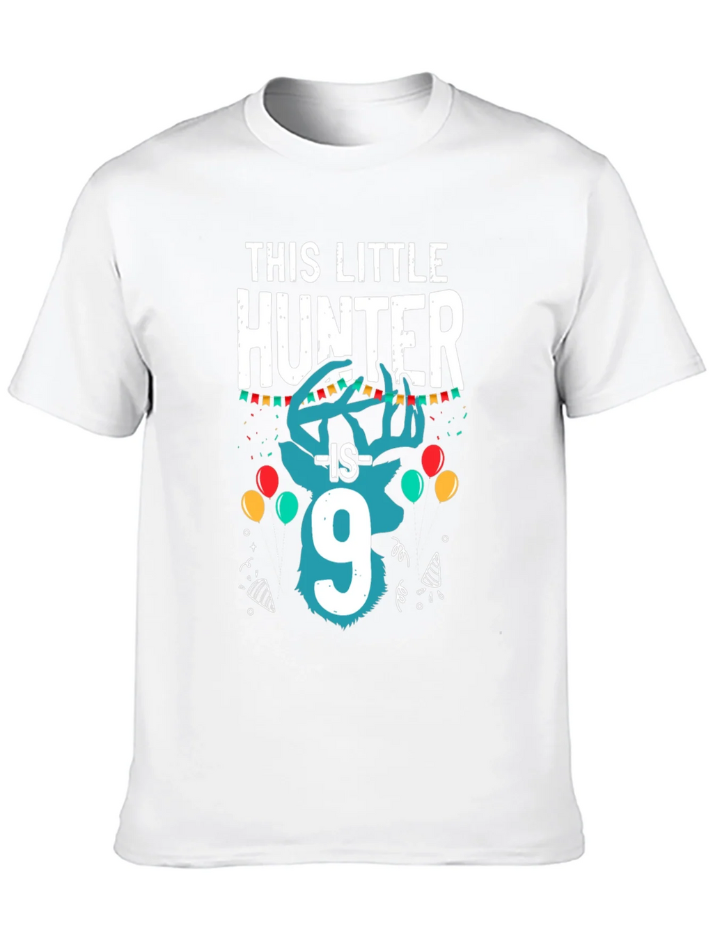 Little Hunter 9th Birthday Black T-Shirt product image 9
