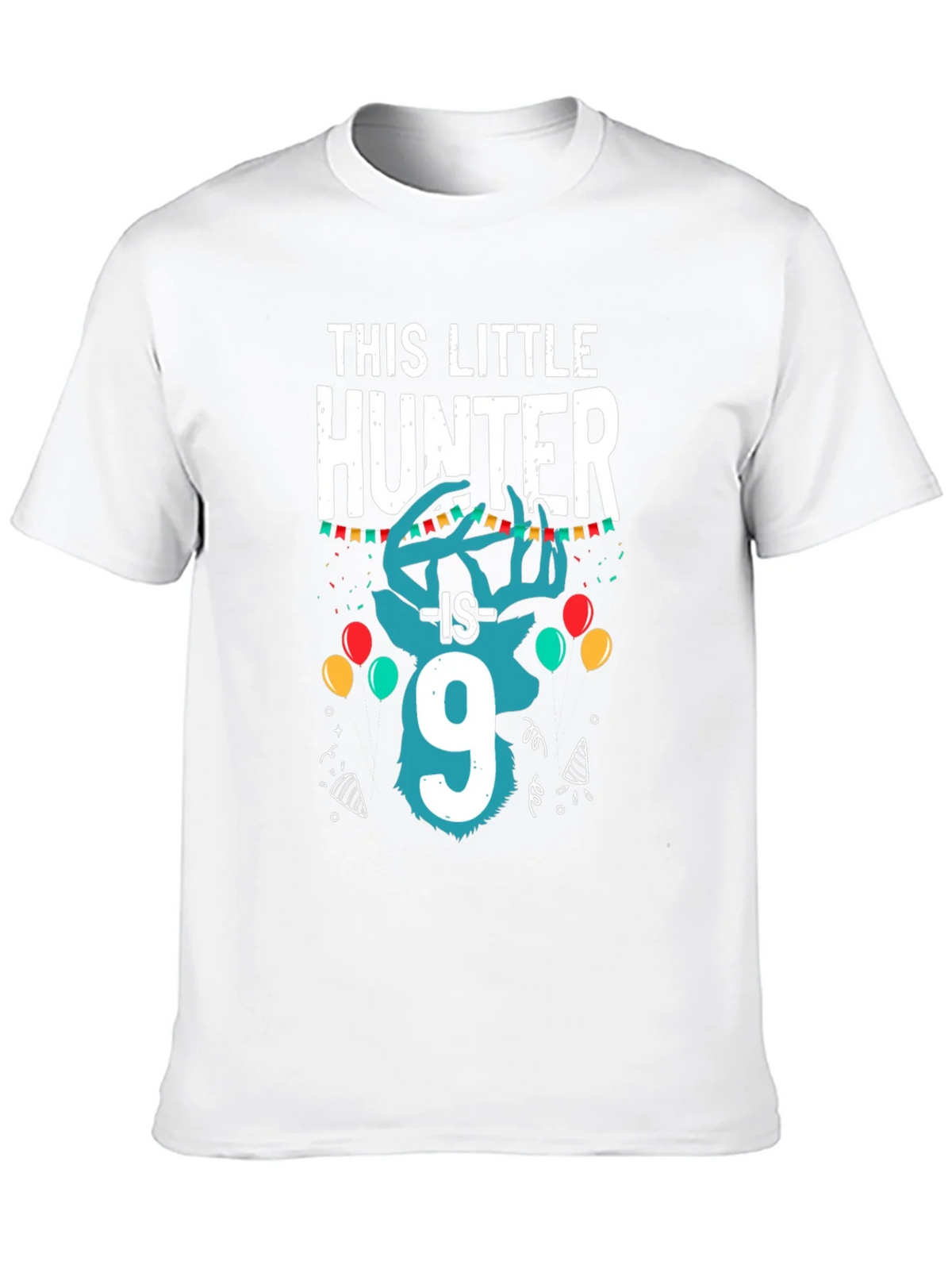 Little Hunter 9th Birthday Black T-Shirt product image 9