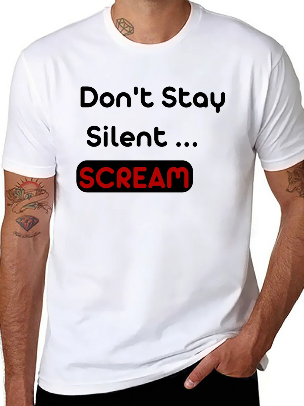Dont Stay Silent Scream Tee product image 7