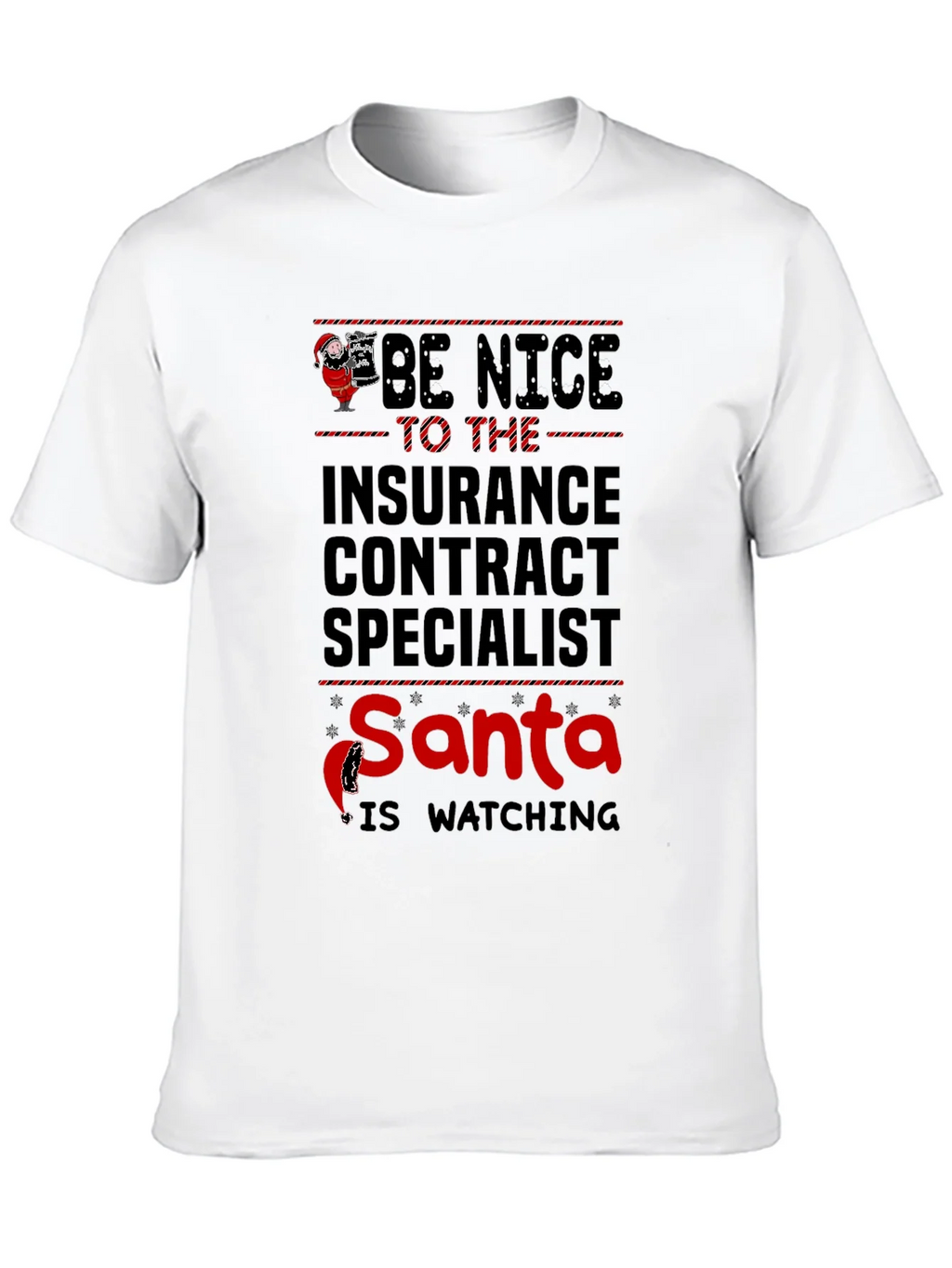 Funny Christmas Insurance Contract Specialist T-Shirt product image 9
