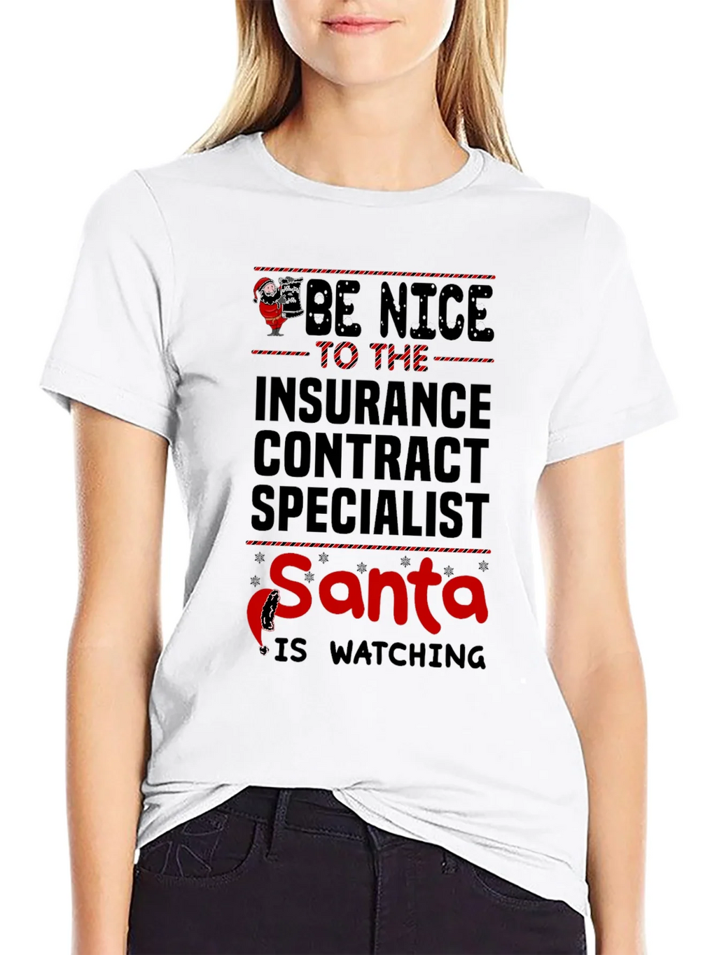 Funny Christmas Insurance Contract Specialist T-Shirt product image 8
