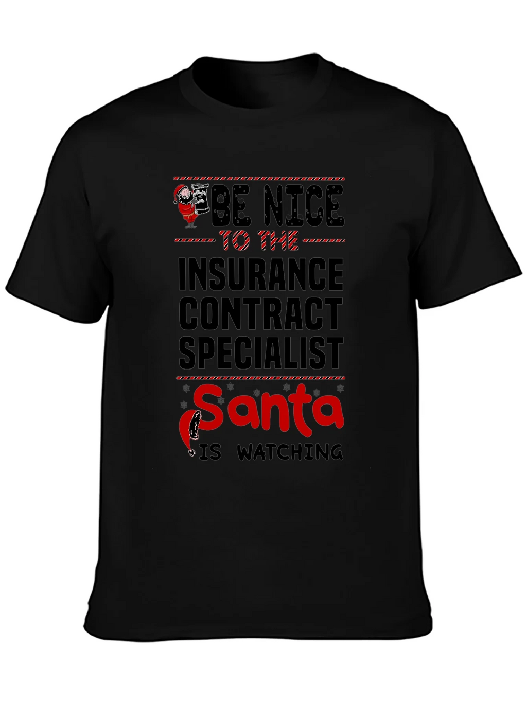 Funny Christmas Insurance Contract Specialist T-Shirt product image 3