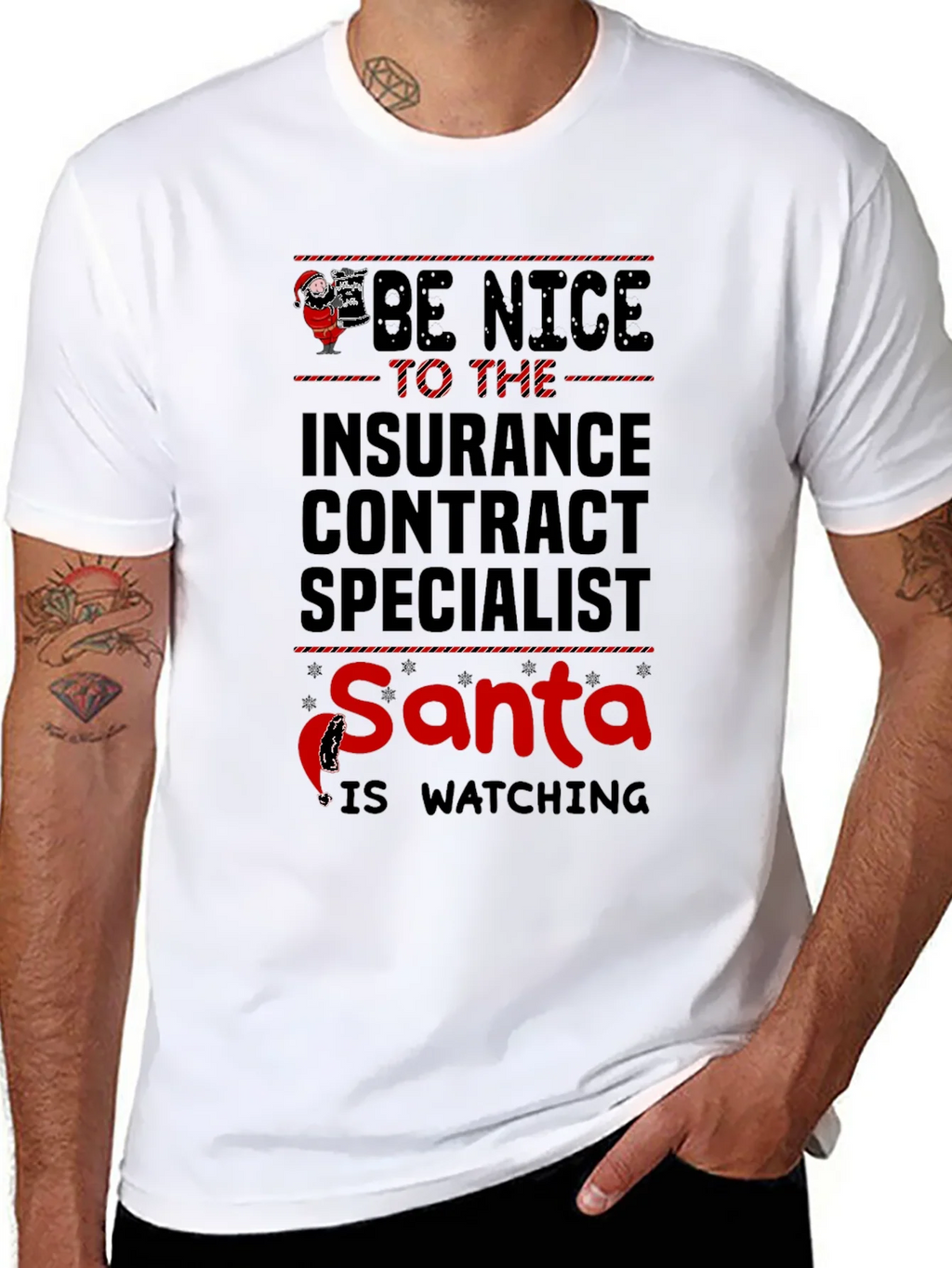 Funny Christmas Insurance Contract Specialist T-Shirt product image 7