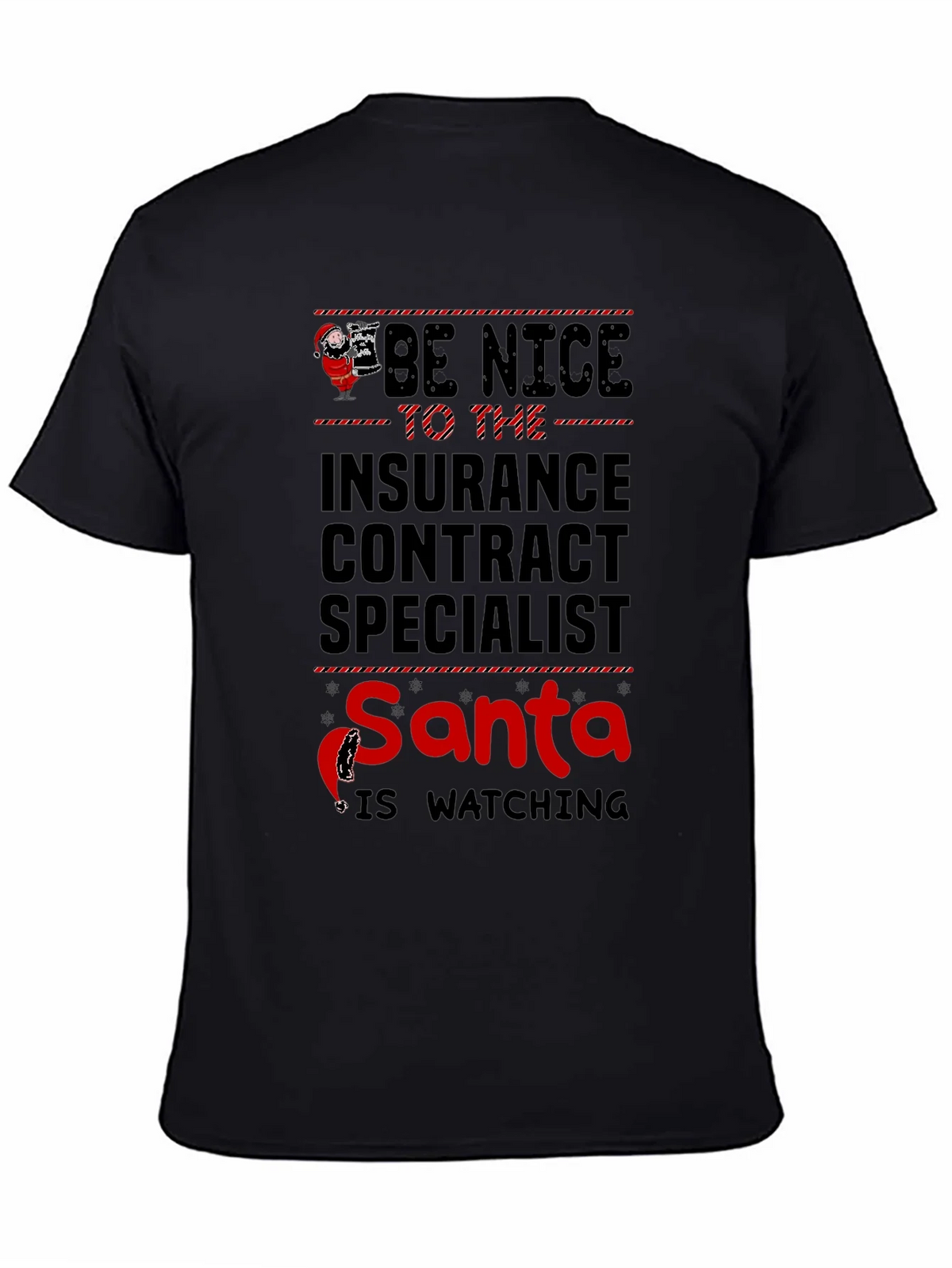Funny Christmas Insurance Contract Specialist T-Shirt product image 4