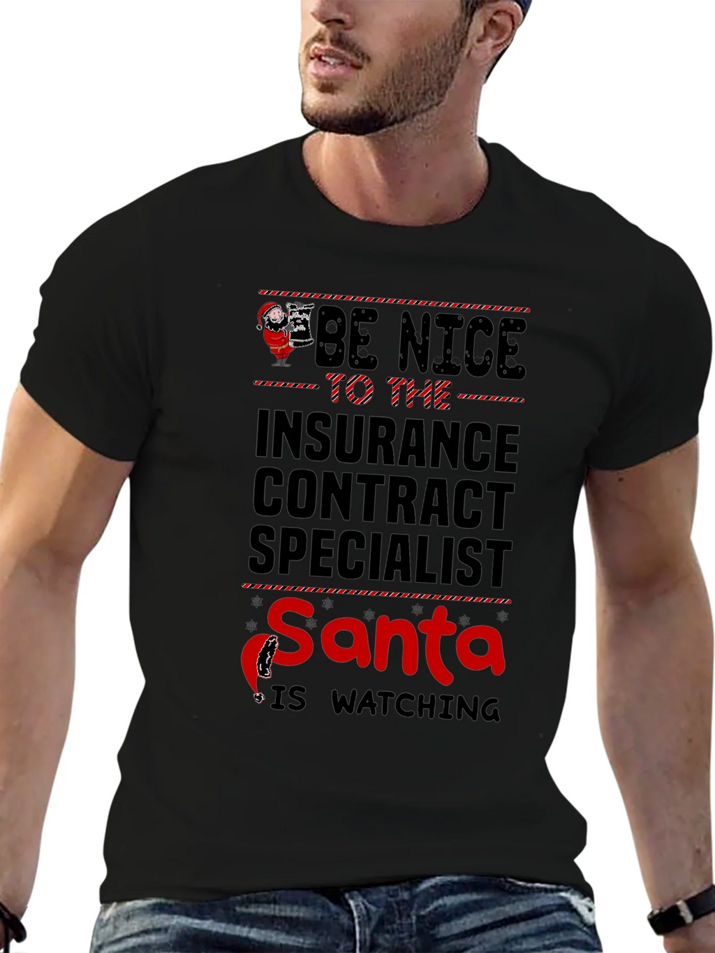 Funny Christmas Insurance Contract Specialist T-Shirt product image 6
