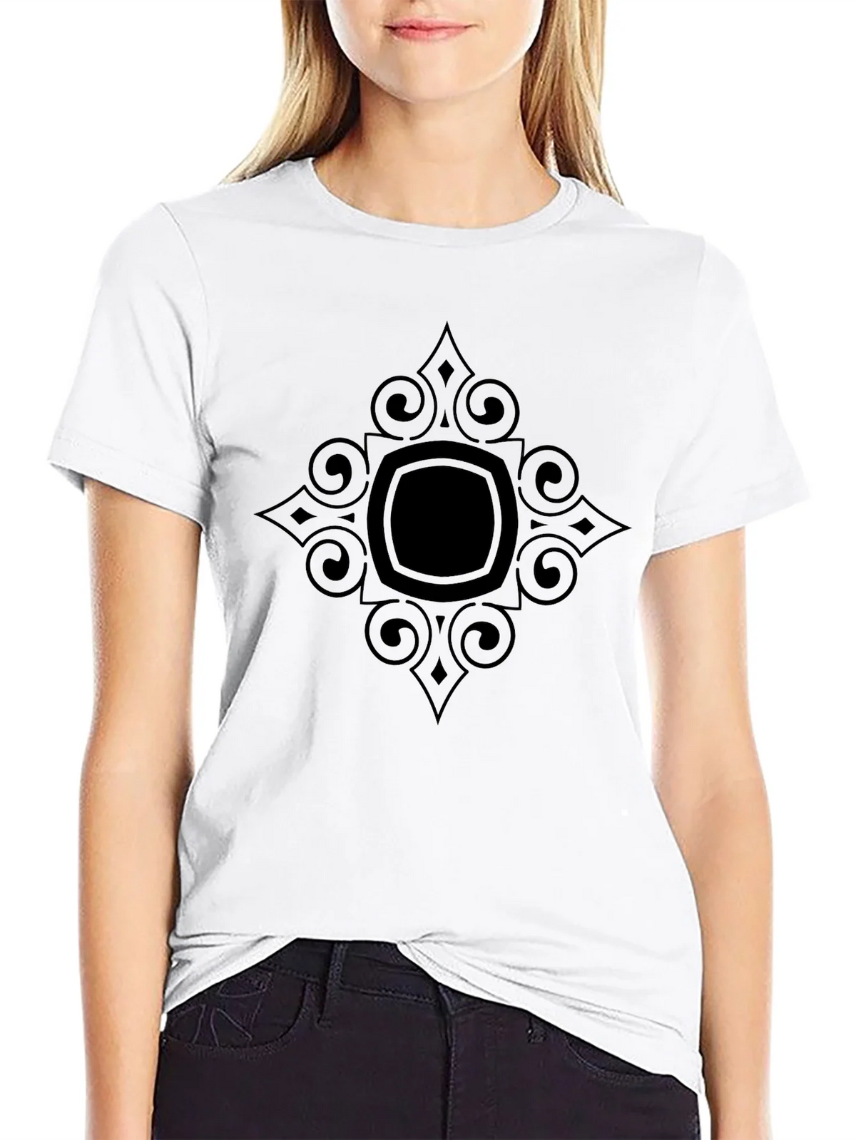 Stylish Black Tee with Geometric Graphic product image 8