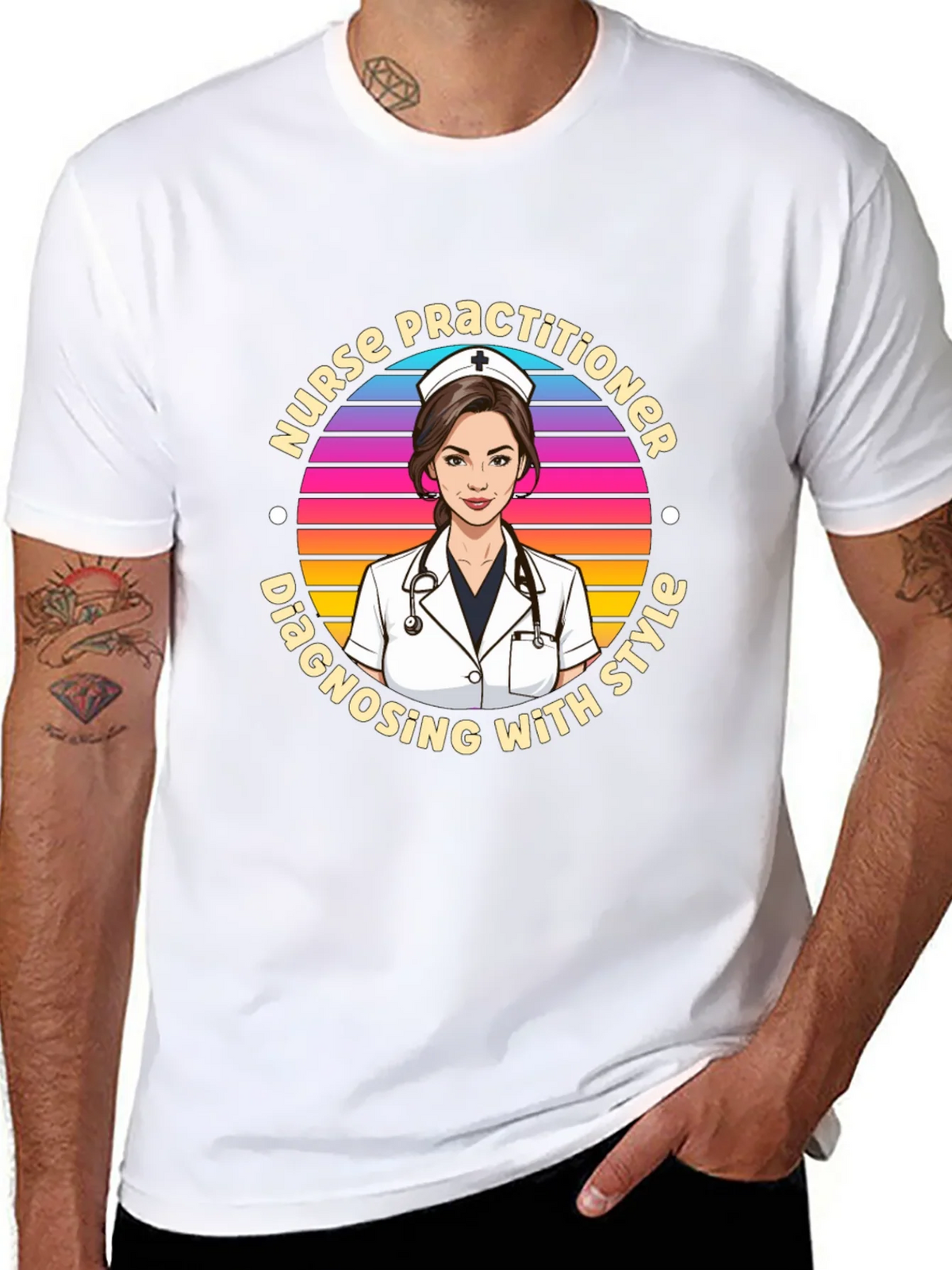 Nurse Practitioner Style Graphic T-Shirt product image 7
